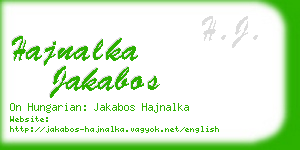 hajnalka jakabos business card